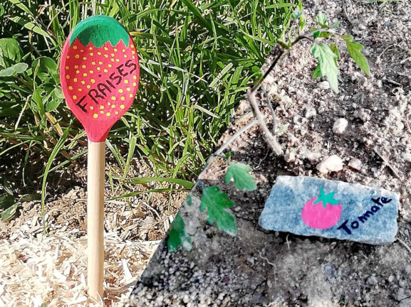 Exemples de marqueurs potager fait maison